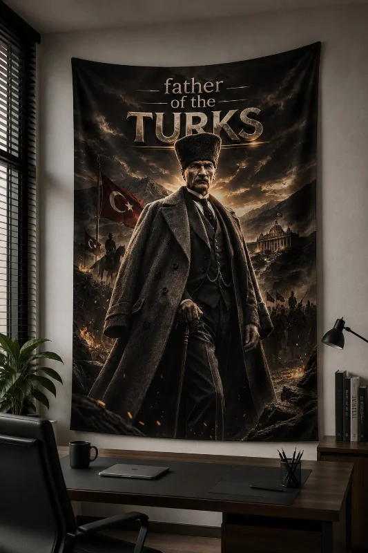 Atatürk Temalı Duvar Örtüsü Birinci Sınıf Kumaş