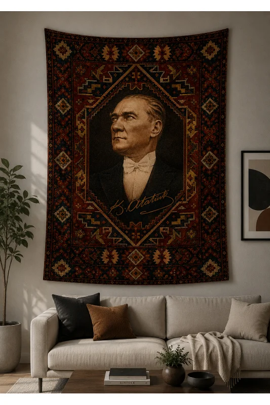 Atatürk Father Of Turks Duvar Örtüsü