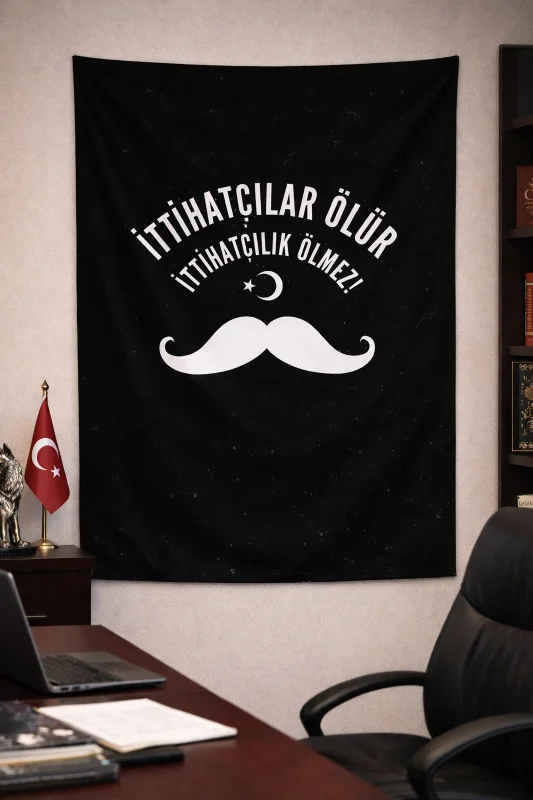 İTTİHAT VE TERAKKİ DUVAR ÖRTÜSÜ KALİTELİ KUMAŞ