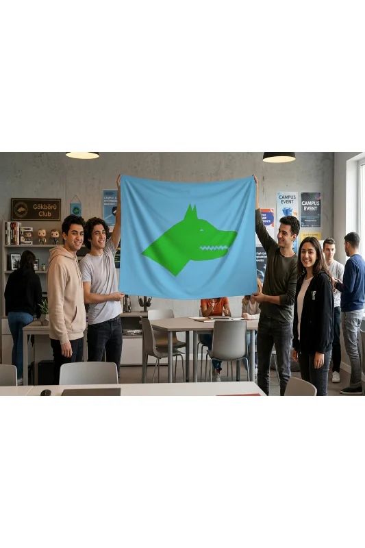 Göktürk Bayrağı Türk Duvar Örtüsü Halısı – 2. görsel