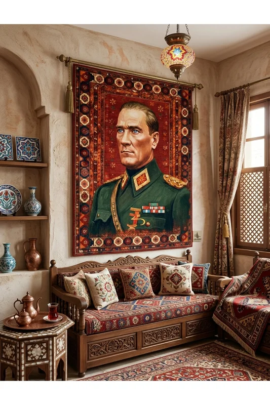 Atatürk Father of the Turk Duvar Örtüsü Halısı – 2. görsel