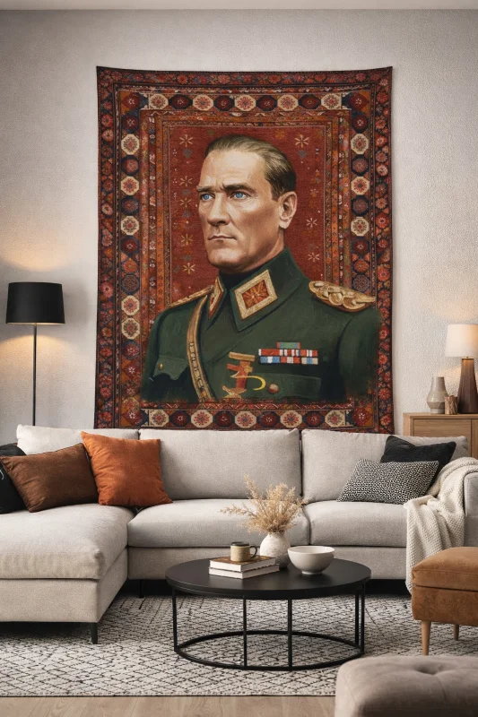 Atatürk Father of the Turk Duvar Örtüsü Halısı – 3. görsel