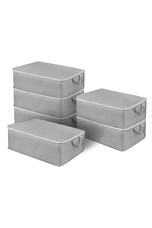 6 Adet Büyük Boy Gri Yatak Baza Altı Çok Amaçlı Hurç 64 x 45 x 22 Cm – 2. görsel