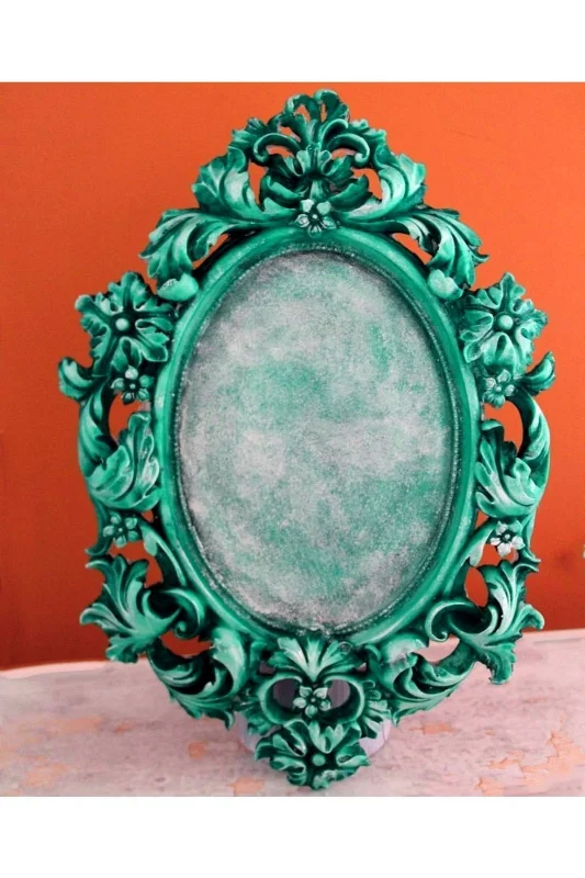Çiçek Yaprak Kabartmalı 43cm Büyük Çerçeve Silikon Kalıp K-030 – 3. görsel
