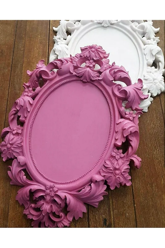 Çiçek Yaprak Kabartmalı 43cm Büyük Çerçeve Silikon Kalıp K-030 – 2. görsel