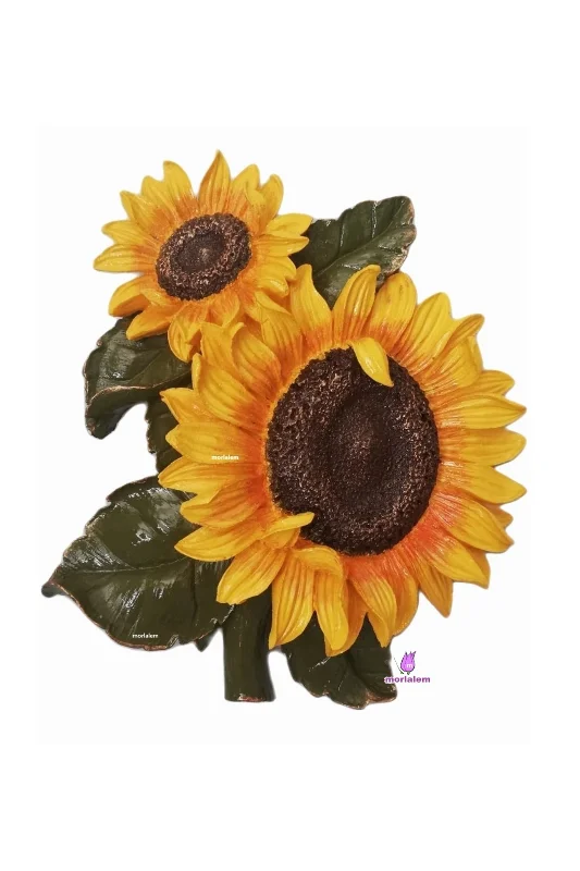 26cm Ayçiçeği Çiçek Demeti Silikon Kalıp K-466, Polyester Taş Tozu Çimento Alçı Kalıbı – 4. görsel