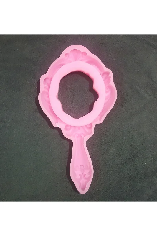 32cm El Aynası Çerçeve Silikon Kalıp K-812, Polyester Taş Tozu Alçı Kalıbı – 2. görsel