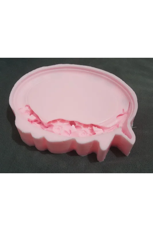 3 Boyutlu Lale Çiçek Oval Çerçeve Silikon Kalıp K-429 – 2. görsel