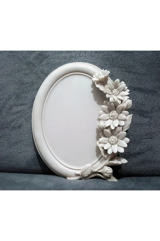 3 Boyut Çiçek Oval Çerçeve Silikon Kalıp K-916 – 4. görsel