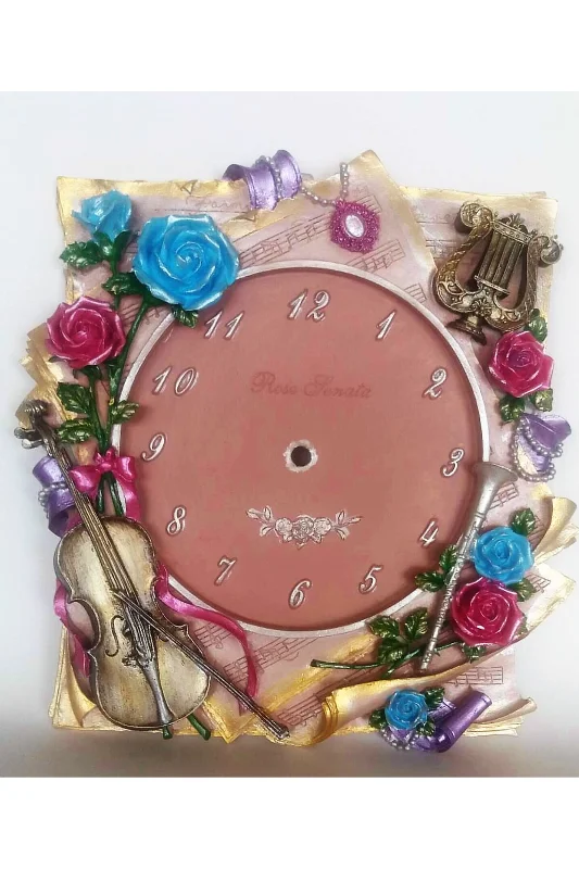 Keman Müzik Kabartmalı 28cm Saat Silikon Kalıp K-906 – 4. görsel