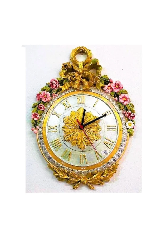 Kurdele Fiyonk Püskül Çiçek Kabartmalı 44cm Büyük Saat Silikon Kalıp K-443 – 3. görsel