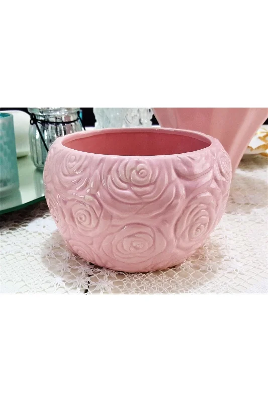 Gül Kabartmalı Yuvarlak Saksı Silikon Kalıbı K-673