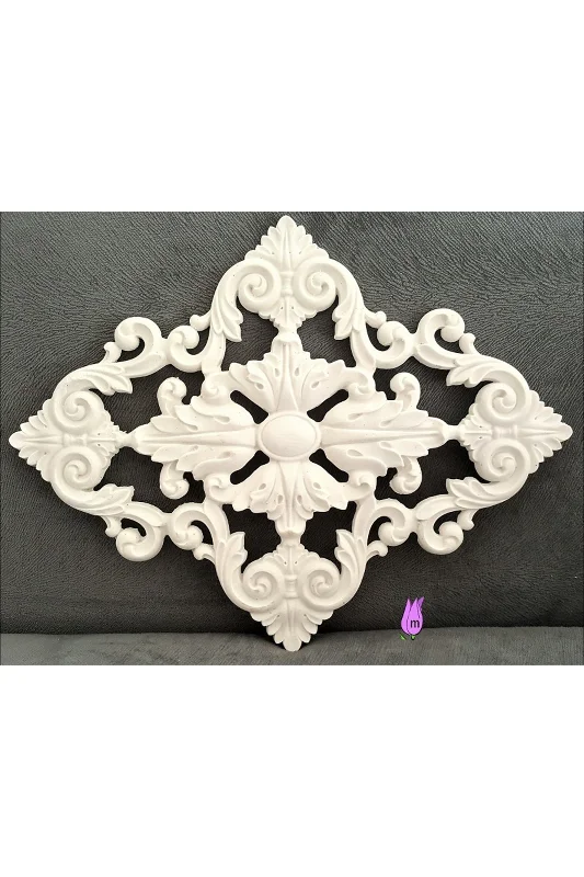 33,5cm Bordür Aplik Yaprak Sarmaşık Dekor Silikon Kalıp K-538, Polyester Taş Tozu Alçı Kalıbı