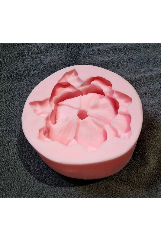 3 Boyutlu Çiçek 13cm Hibiskus Hibiscus Çiçeği Silikon Kalıp K-382, Kokulu Taş Sabun Alçı Mum Kalıbı – 2. görsel