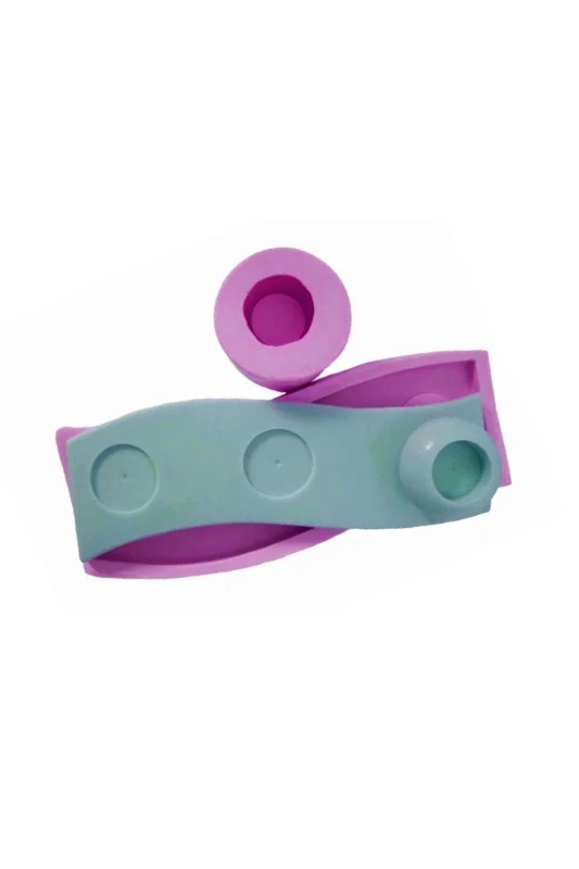 Kavisli Mumluk Taban Ve Tealight Top Mumluk Seti, 2 Adet Silikon Kalıp K-512 – 4. görsel