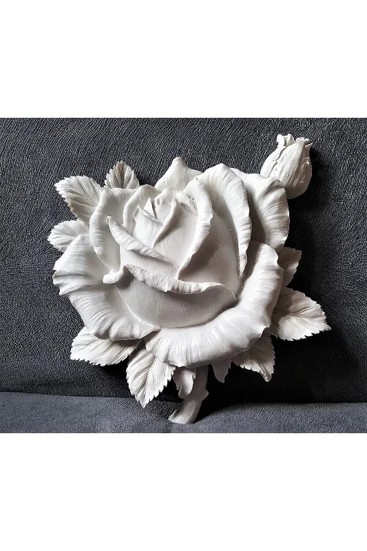 25cm Dev Çiçek Gül Çiçeği Tomurcuk Silikon Kalıp K-462, Polyester Çimento Taş Tozu Alçı Kalıbı – 3. görsel