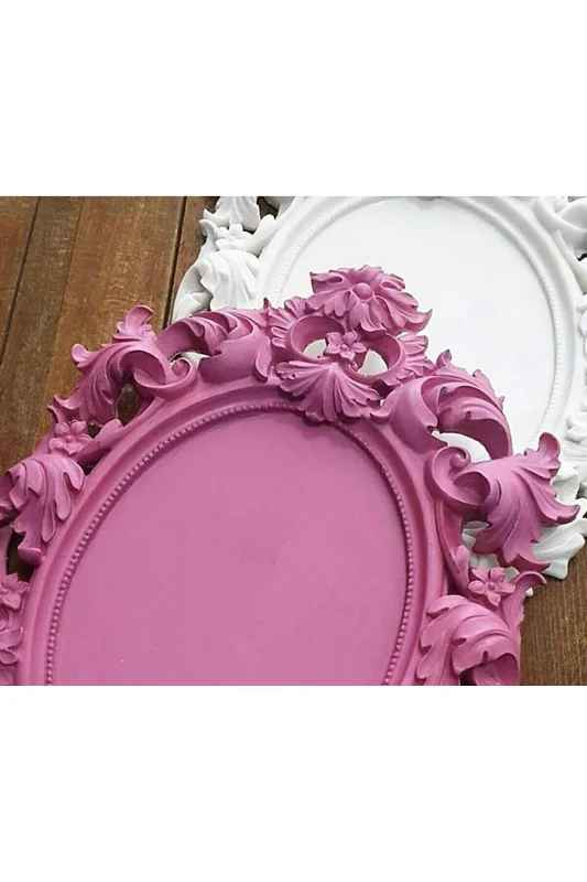 Yaprak ve Sarmaşık Kabartmalı Ortası Dolu 32,5cm Çerçeve Silikon Kalıp K-001 – 2. görsel