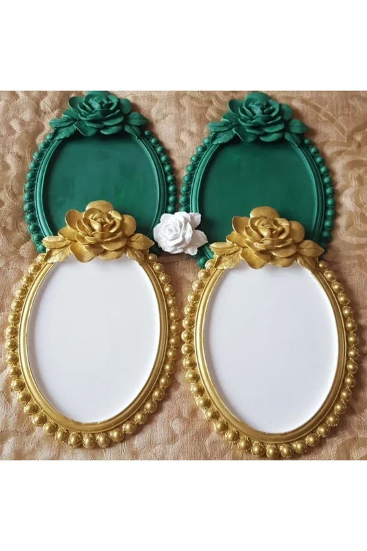 Gül Ve Inci Kabartmalı 27cm Çerçeve Silikon Kalıp K-007 – 4. görsel