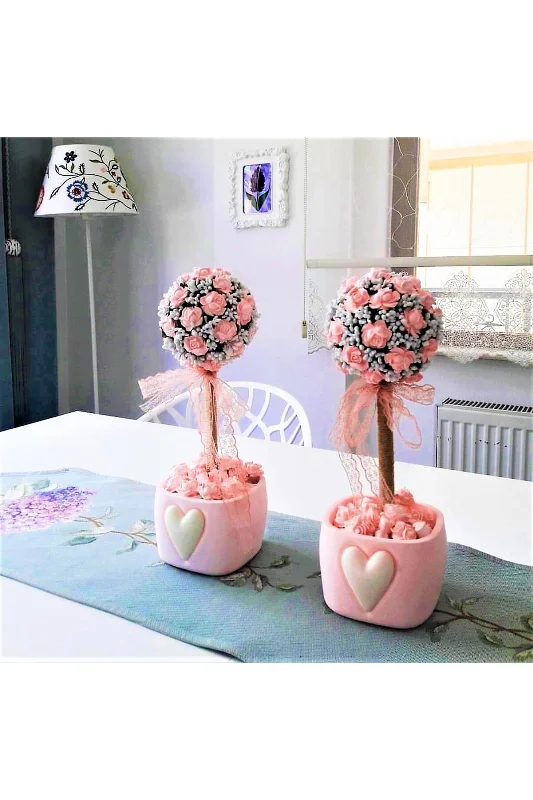 11cm Büyük Boy Kalp Kabartmalı Saksı Silikon Kalıp K-175, Polyester Taş Tozu Alçı Kalıbı – 4. görsel