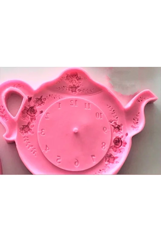 43cm Çaydanlık Saat Çiçek Gül Silikon Kalıp K-152 – 2. görsel
