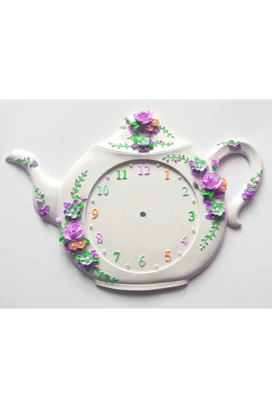 43cm Çaydanlık Saat Çiçek Gül Silikon Kalıp K-152 – 4. görsel