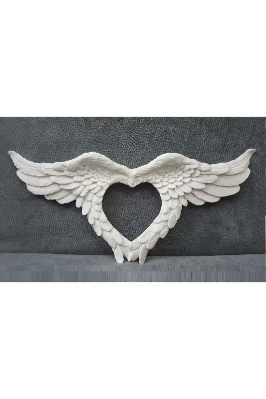 Kalp Şeklinde 37cm Kanat Çerçeve Silikon Kalıp K-434
