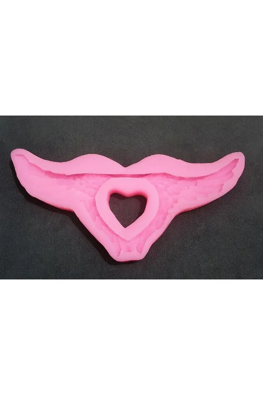 Kalp Şeklinde 37cm Kanat Çerçeve Silikon Kalıp K-434 – 2. görsel