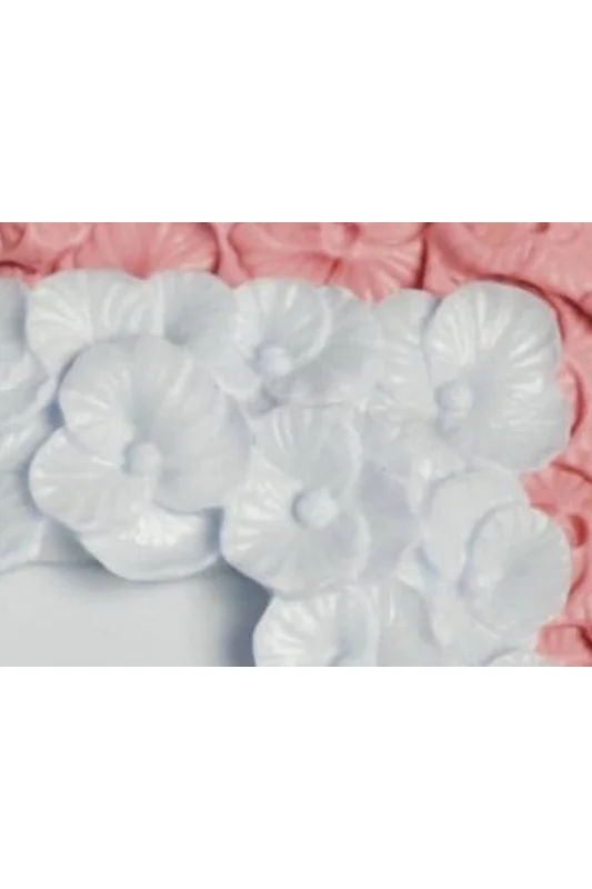 Menekşe Çiçek Kabartmalı Çerçeve Silikon Kalıp K-029, Taş Tozu Polyester Reçine Çimento Alçı Kalıbı – 4. görsel