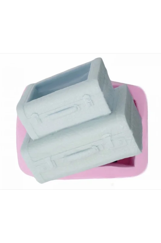 9cm Valiz Saksı Mumluk Silikon Kalıp K-313, Polyester Çimento Taş Tozu Alçı Kalıbı – 2. görsel