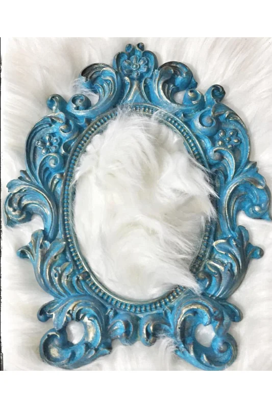 Gül Çiçek Kabartmalı 21cm Çerçeve Silikon Kalıp K-062, Polyester Taş Tozu Alçı Kalıbı – 2. görsel