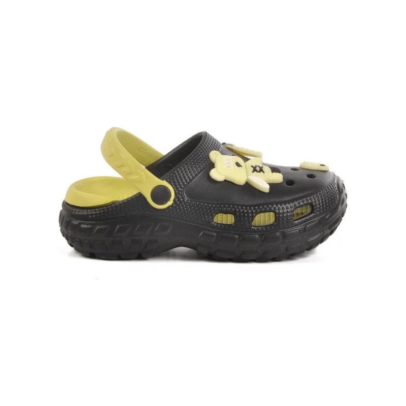 Aspor Siyah Eva Unisex Çocuk Sabo Terlik