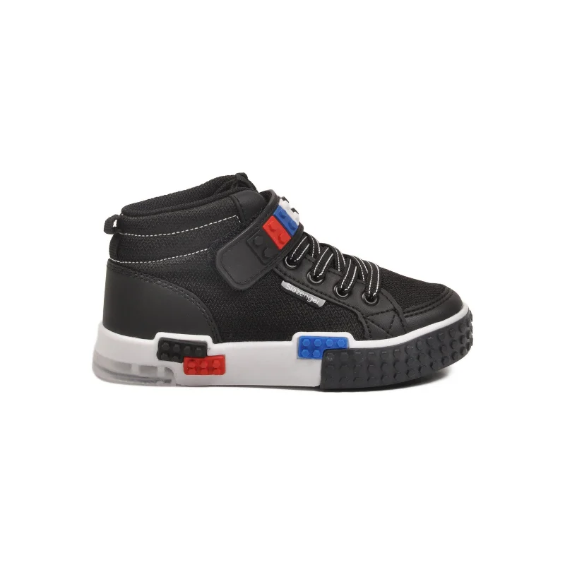 Slazenger Siyah Beyaz Cırtlı Erkek Çocuk Hi Sneaker