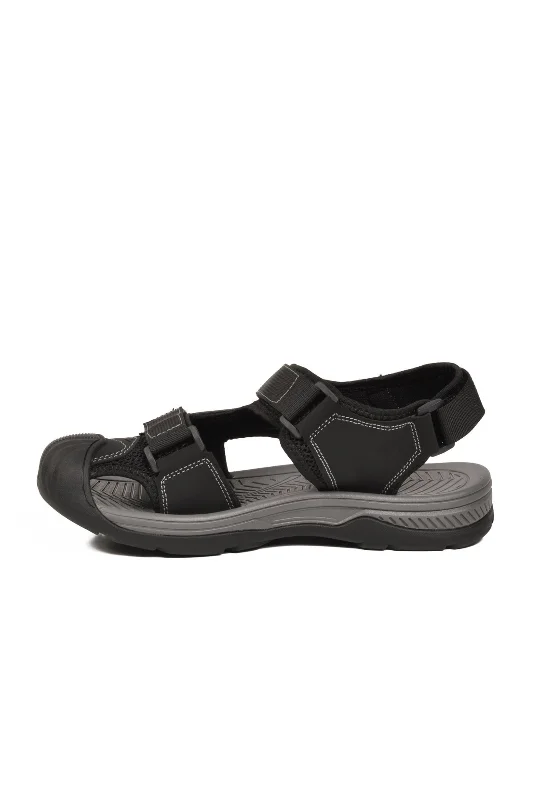 Siyah Cırtlı Outdoor Erkek Sandalet – 4. görsel