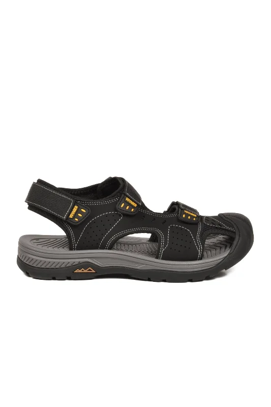 Siyah Cırtlı Outdoor Erkek Sandalet – 2. görsel
