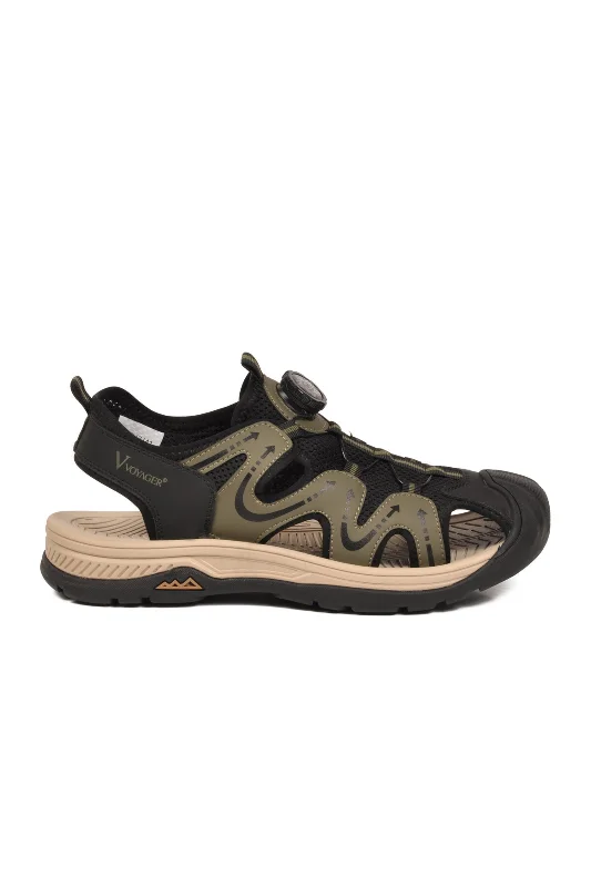 Haki Misina Bağcıklı Outdoor Erkek Sandalet – 2. görsel