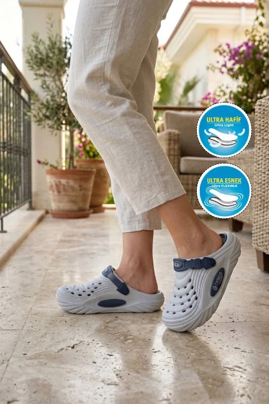 Buz Lacivert Eva Unisex Sabo Terlik – 3. görsel