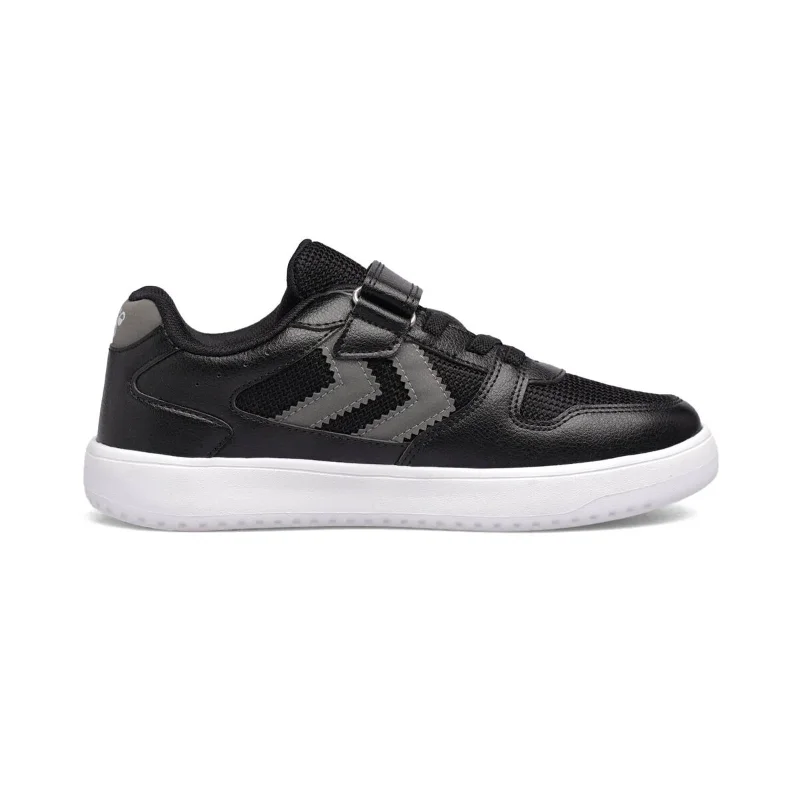 Siyah Cırtlı Fileli Unisex Çocuk Spor Ayakkabı