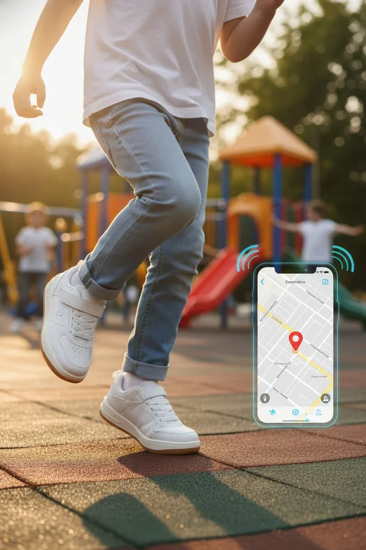 Beyaz Gps Takip Özellikli Unisex Çocuk Spor Ayakkabı – 3. görsel