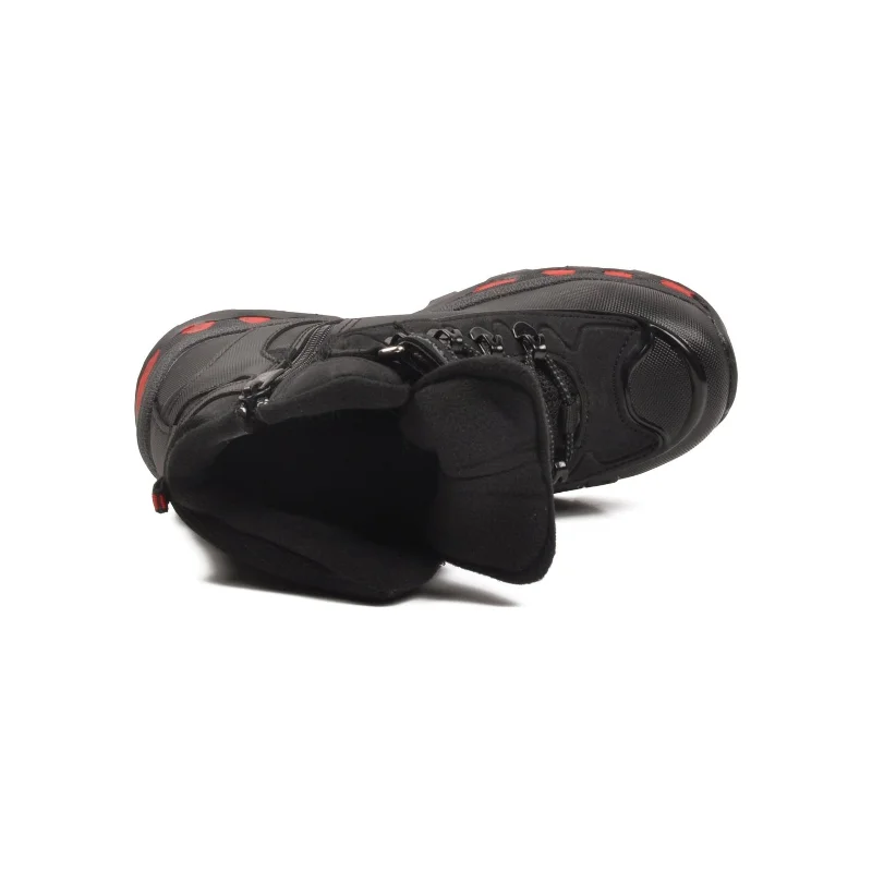 Siyah Kırmızı Polarlı Fermuarlı Erkek Çocuk Outdoor Bot – 4. görsel
