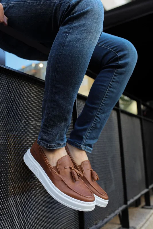 Püsküllü Erkek Loafer Ayakkabı Erkek Ayakkabı Taba – 2. görsel