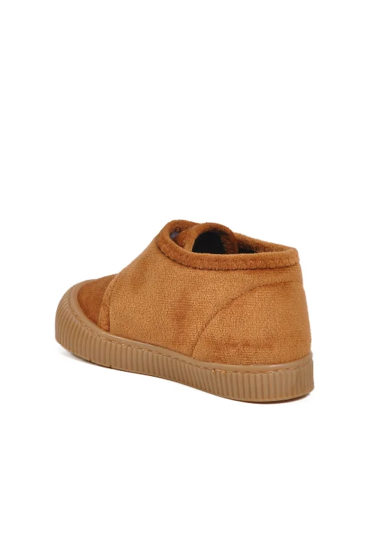 Aspor Taba Süet Cırtlı Unisex Çocuk Panduf – 4. görsel
