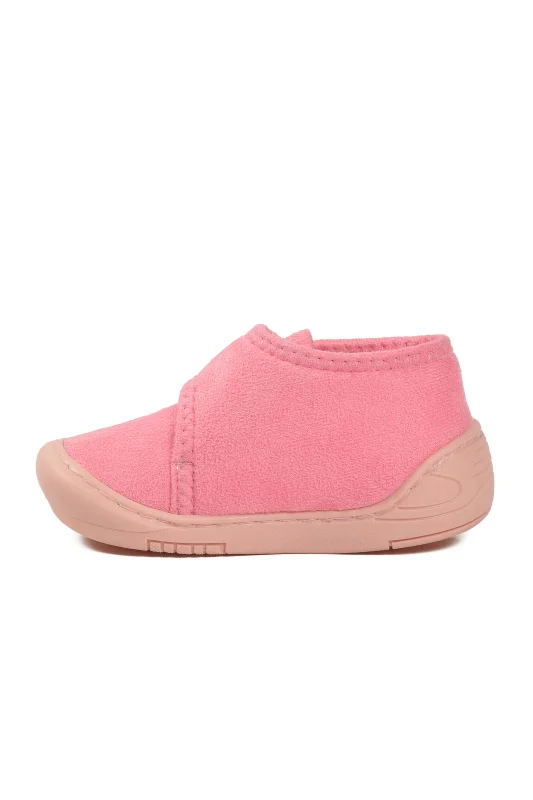 Aspor Pembe Süet Cırtlı Kız Bebek Panduf – 4. görsel