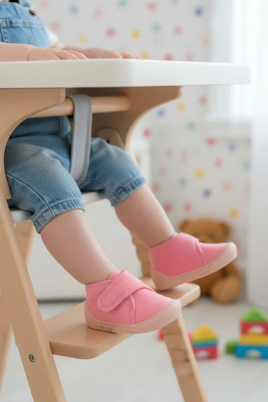 Aspor Pembe Süet Cırtlı Kız Bebek Panduf – 3. görsel