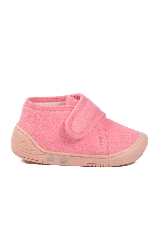 Aspor Pembe Süet Cırtlı Kız Bebek Panduf – 2. görsel