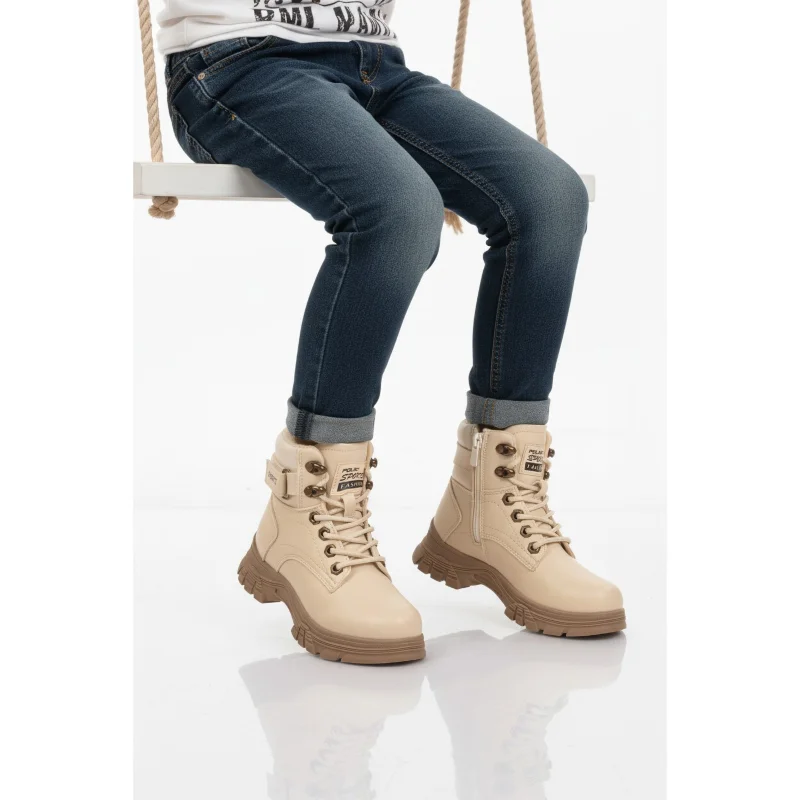 Aspor Bej Vizon İçi Polarlı Unisex Çocuk Worker Bot