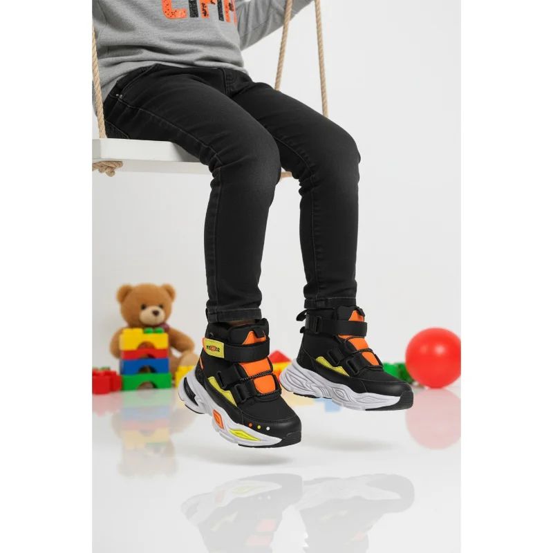Pepino Siyah Cırtlı İçi Kürklü Erkek Çocuk Sneaker Bot