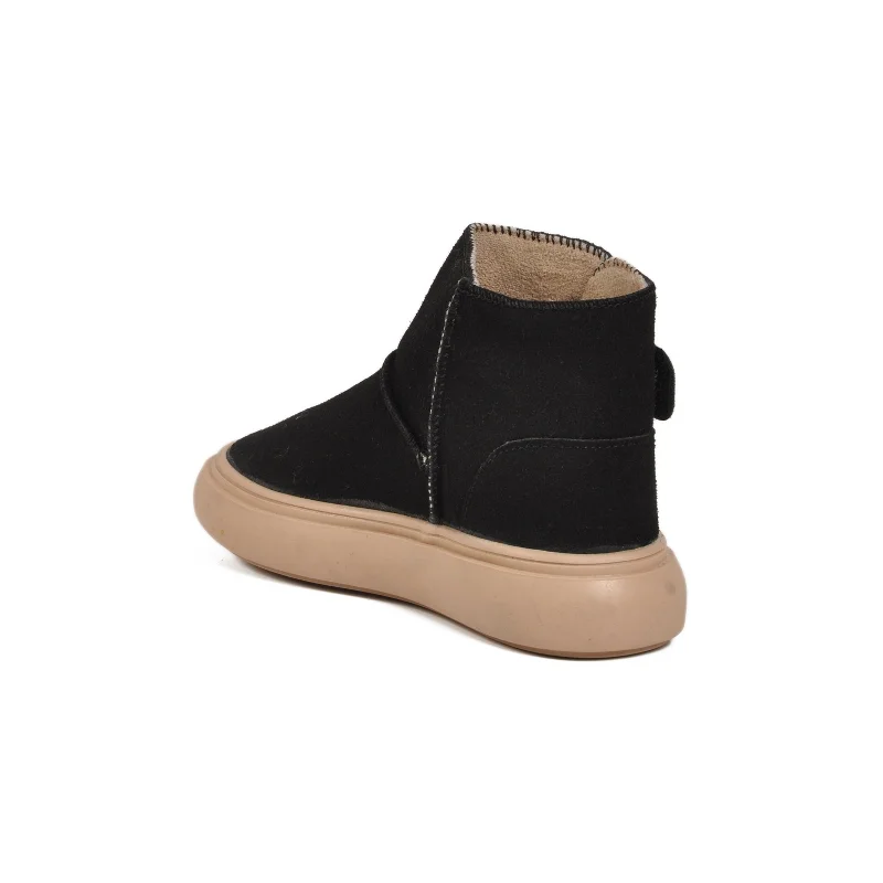 Aspor Siyah Süet Cırtlı Unisex Çocuk Bot – 4. görsel