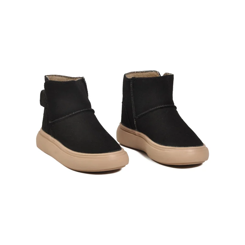 Aspor Siyah Süet Cırtlı Unisex Çocuk Bot – 3. görsel