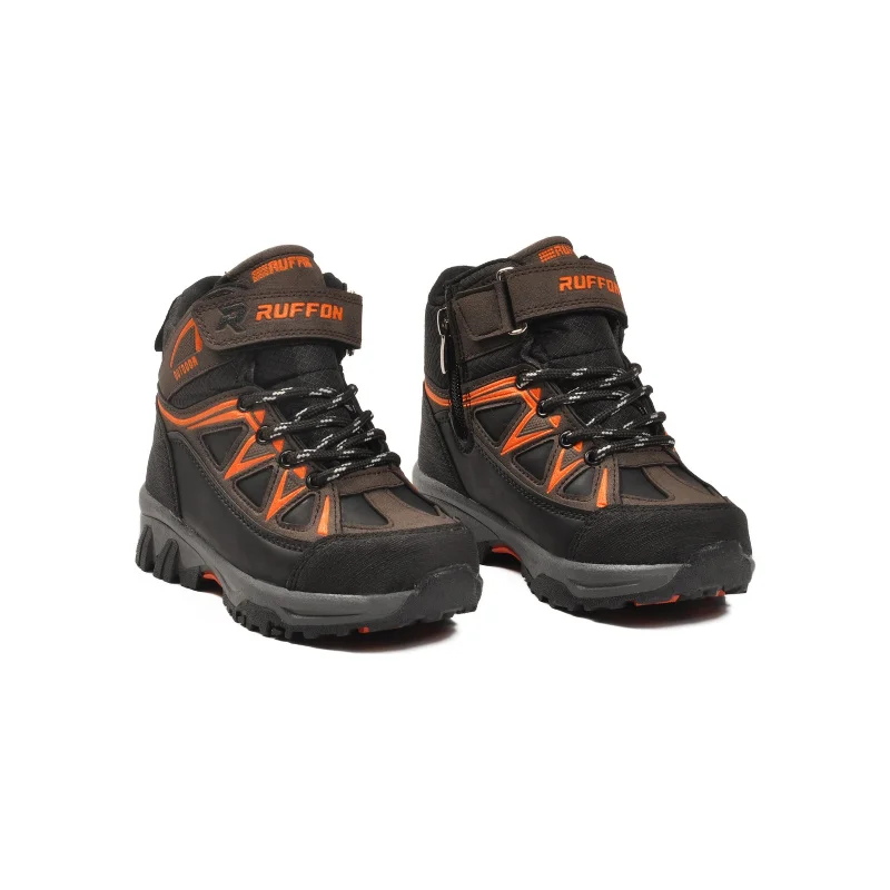 Aspor Kahve Turuncu Polarlı Fermuarlı Erkek Çocuk Outdoor Bot – 3. görsel
