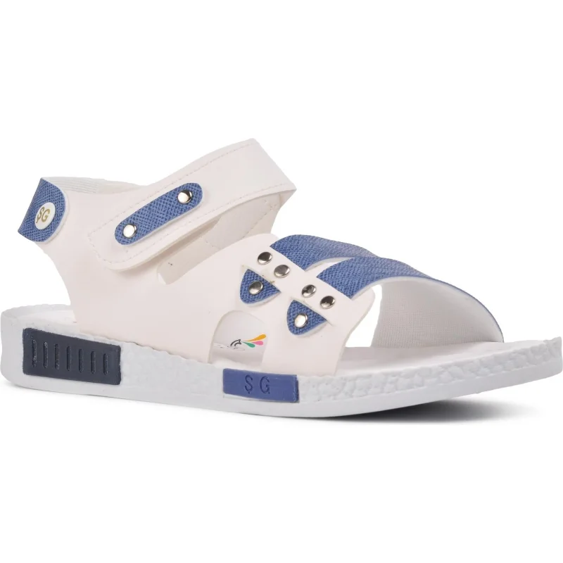 Aspor Beyaz Kot Mavi Comfort Erkek Çocuk Düz Sandalet – 3. görsel